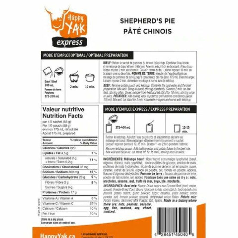 Happy Yak Beef Shepard'S Pie Wholesale | * Clearance