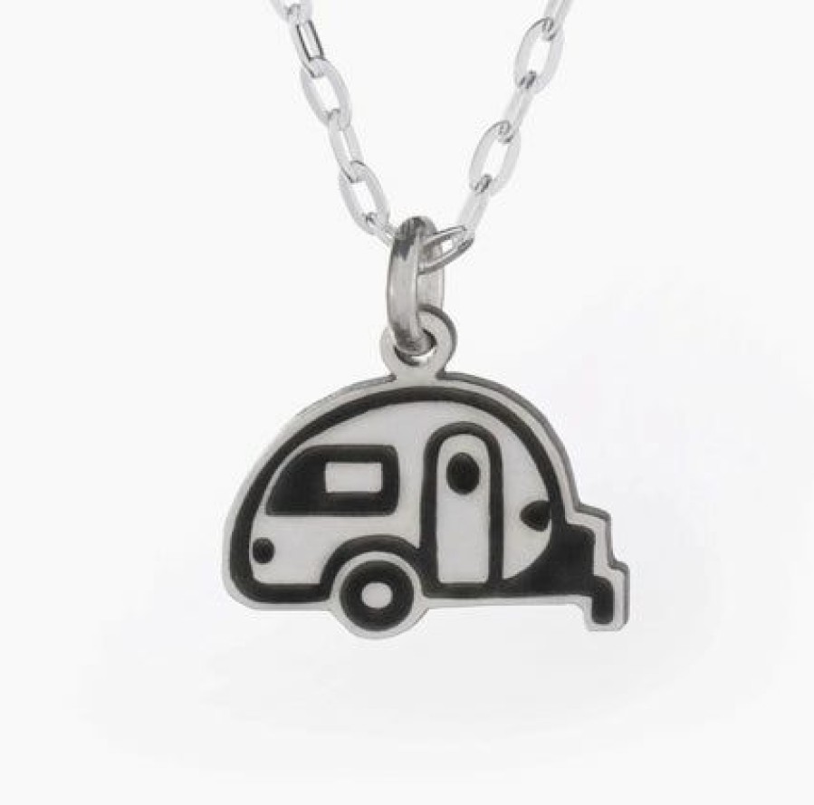 The Bearded Jeweler Camper Tiny Necklace | Hand Crafted Sterling Silver Official | * Wholesale